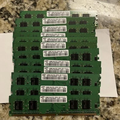 Samsung 256MB 1Rx16 PC2-3200U- 333-10-C1- 533MHz-M378T3354BGO-CCC 0448 - Image 1 of 3