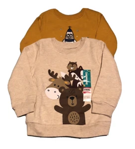 2 Garanimals Sweatshirts 18 Months Cotton Blend Graphics NEW 5K34 - Picture 1 of 8