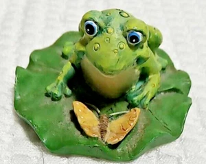 Vintage Russ Berrie Hip-Hops Toadal Gourmet Frosch Kröte Figur #14461 1,25 x 2 Zoll - Bild 1 von 5