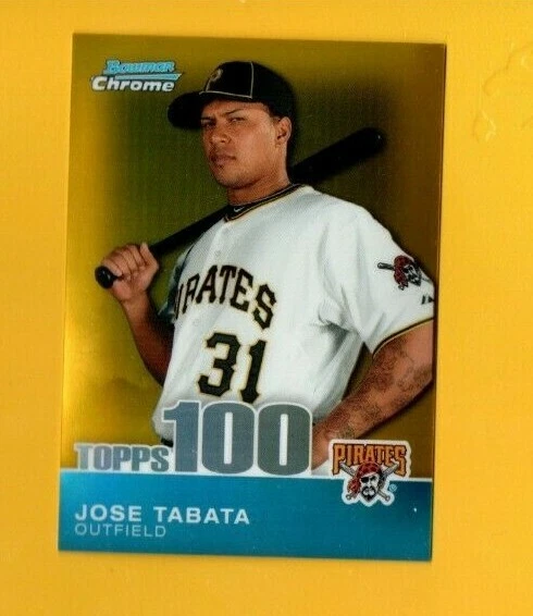 D16594 2010 Bowman Chrome Topps 100 Prospects Gold Refractors Jose Tabata #21/50 - Image 1 of 1