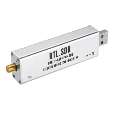 MARKENLOS RTL-SDR RTL2832U 1PPM SDR Empfänger SMA-F Software Defined Radio Dongle Stick TK