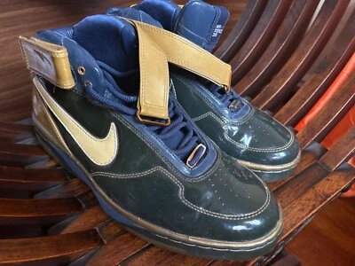 Rare Nike Air Force 25 (2006) Navy/Gold Basketball Shoes Size 11 US - Image 1 of 4