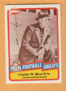 Charles Bidwell Chicago Cardinals 1989 Swell Greats #70 10 años - Imagen 1 de 2