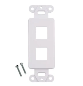 2-Port Keystone Jack Wall Plate Insert Snap-In White RCA F-TYPE RJ45 HDMI LOT - Picture 1 of 3