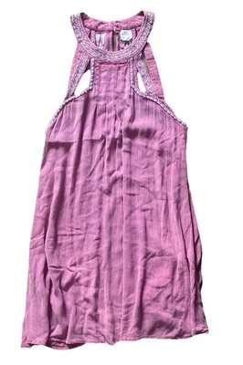 O'neill розовый шеи вышитое платье пляж богемное размер средний - Изображение 1 из 4