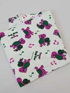 Vintage Barney Baby Bop Music Notes Lyons Group 1993 Stretch Knit Fabric 36"x58" - Picture 1 of 8