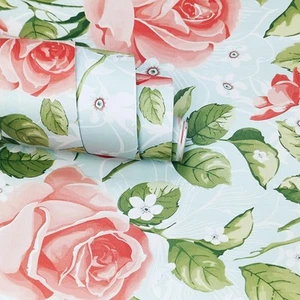 Large Rose Floral Sticky Back Plastic Wallpaper Adhesive Wall Decor Sticker, 5m - Picture 1 of 5