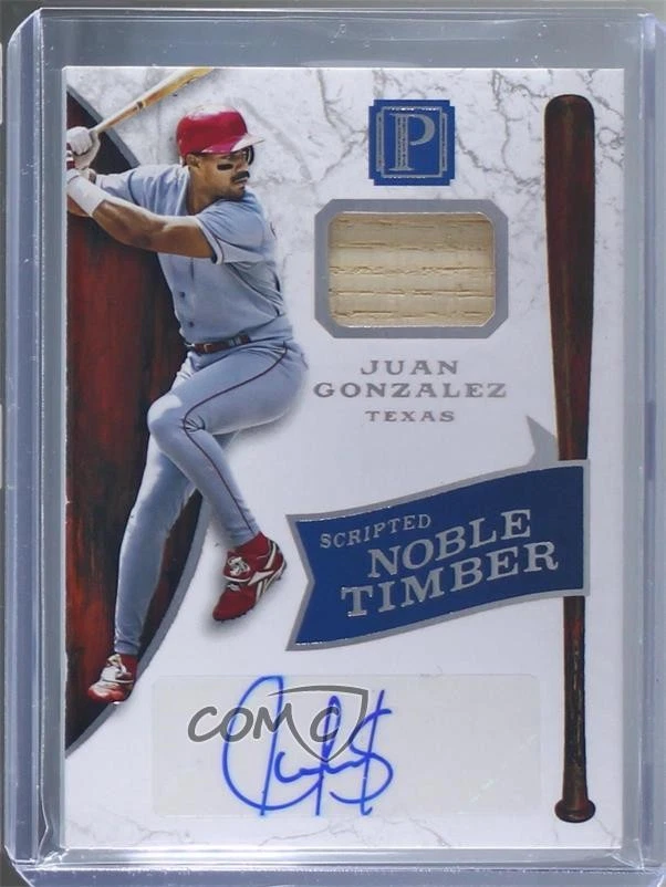 2016 Panini Pantheon Scripted Noble Timber /199 Juan Gonzalez #SNT-JG Auto - Image 1 of 2