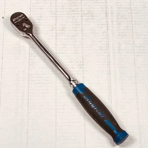 SNAP ON TOOLS FHL100 3/8" Drive 100 Tooth BLUE Soft Grip Long Ratchet - Imagen 1 de 10