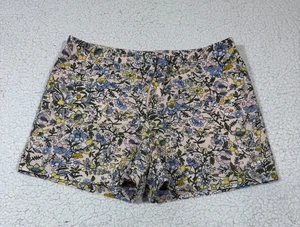 Ann Taylor LOFT Womens Floral Cotton Chino Shorts sz 6 The Waist Short Preppy - Picture 1 of 6