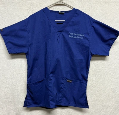 RMF Scrubs Top – Size Small – Blue – V-Neck - Image 1 of 4