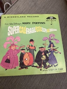 1964 DISNEY ORIGINAL MARY POPPINS "SUPER-CALI-FRAGIL-ISTIC" W/PS 45 rpm 7" - Picture 1 of 3