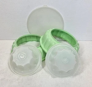 Vintage Tupperware Classic Mint Green Gelatin Jello Mold Ice Ring 5 Piece Set - Picture 1 of 6