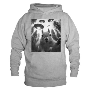 Selfie de ardilla con sudadera con capucha humor divertida OVNI - Imagen 1 de 10