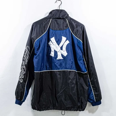 New York Yankees MLB Windbreaker Jacket G-III Carl Banks Medium VTG 90s Baseball - Image 1 of 4