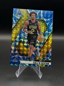 2024-25 Panini Mosaic #166 Collin Sexton Reactive Blue Mosaic Utah Jazz - Picture 1 of 2