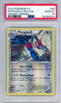 2015 POKEMON XY #66 PORYGON Z REVERSE FOIL GEM MT PSA 10 ANCIENT ORIGINS (POP 4) - Image 1 of 2