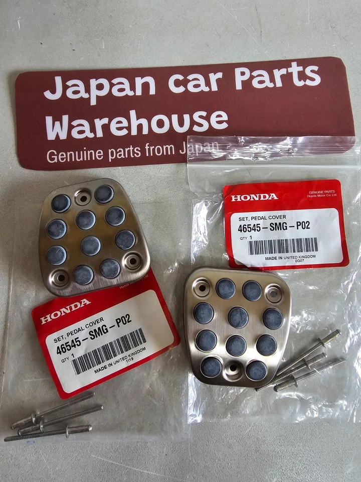 2x OEM Honda Sport Metal Brake & Clutch Pedal Pad Cover for 06-11 Civic