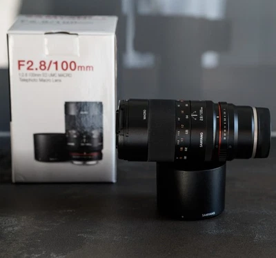 Samyang MF 100mm f 2.8 ED UMC Macro Lens for Sony E Mount Mirrorless Cameras - Image 1 of 4