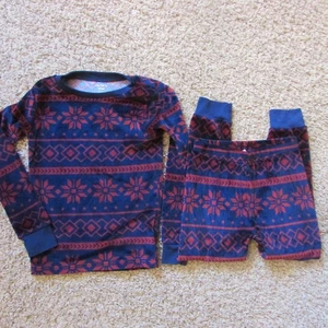 EUC Carter's 5/5A blau rot Pyjama Lounge Set Plüsch Velours weich warm - Bild 1 von 1