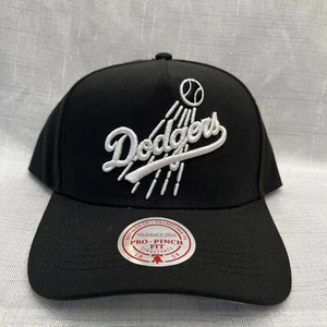Los Angeles Dodgers Black Snapback Hat Cap Mitchell & Ness MLB Baseball - Picture 1 of 5