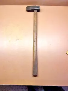 Vintage 1 Lb. 10.4 Oz. Straight Peen Blacksmith's Cut-Off Hammer w/19" Handle BL - Picture 1 of 8