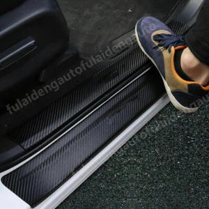 8P For Mazda 3 Axela 2019-2021 PU Car Door Sill Scuff Plate Protector Pad Cover  - Picture 1 of 8