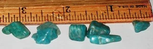 amazonite tumbled stones small 3 stones per price unit - Picture 1 of 3