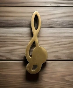 🎵 Pisapapeles vintage de notas musicales de latón - Imagen 1 de 5
