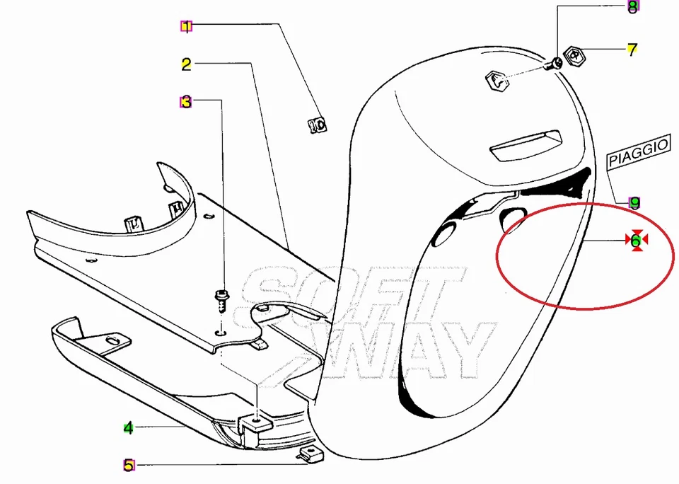 SCUDO ANTERIORE CARENA BLU BOSFORO 247 PIAGGIO PER FREE 50  - Immagine 1 di 1