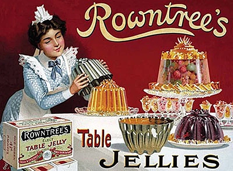 Rowntrees Jellies large steel sign 400mm x 300mm - Image 1 of 1