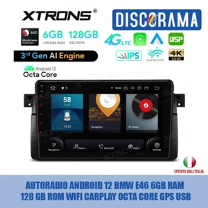 AUTORADIO ANDROID 12 BMW E46 6GB RAM 128 GB ROM WIFI CARPLAY OCTA CORE GPS USB - Foto 1 di 10
