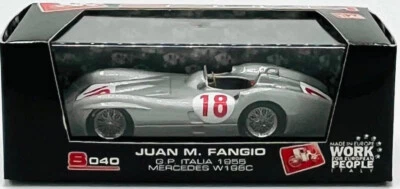 EBOND Mercedes W196C - GP Italia 1955 Juan M. Fangio - S040 Brumm  1:43 - 0519 - Immagine 1 di 2