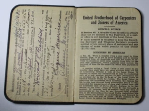 1935 Vintage Ledger Book United Brotherhood of Carpenters 168 Kansas City Kansas - Picture 1 of 19
