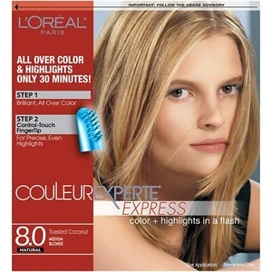 L'Oreal Paris Couleur Experte 2-Step Home Color Highlights Kit, Toasted Coconut - Picture 1 of 5
