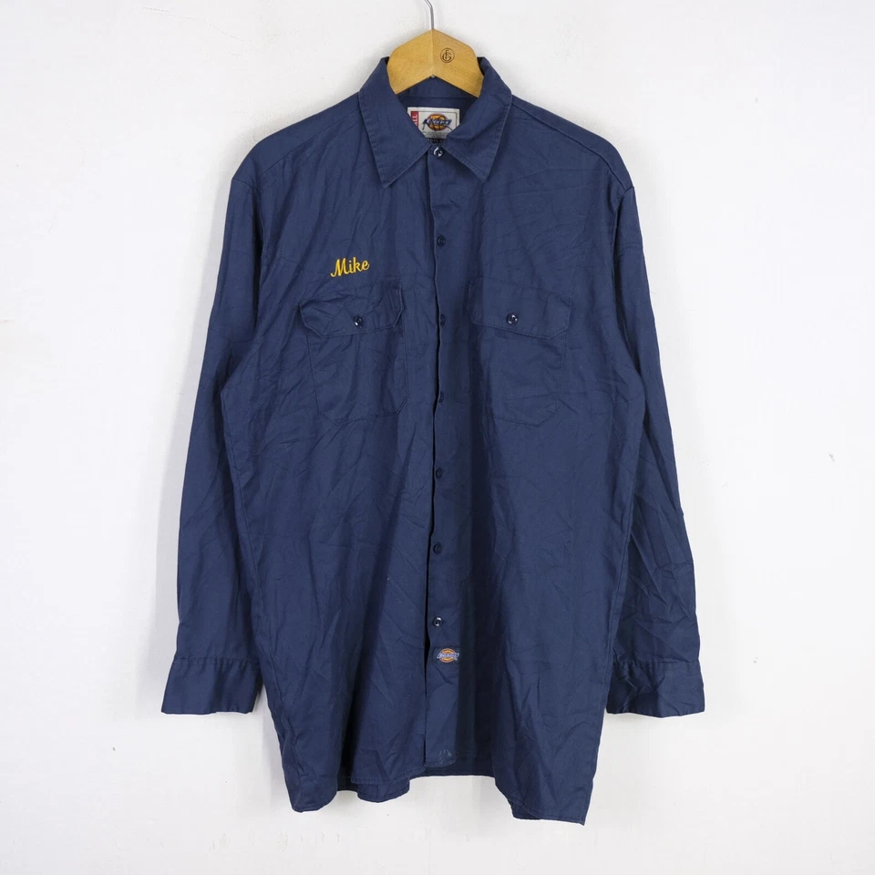 Camicia DICKIES Taglia L Uomo Cotone Man Shirt Casual Comoda Elegante Blu - Imagen 1 de 4