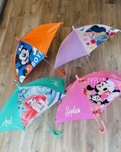 Kids Umbrellas Personalised Any Name Added Or Initials - Picture 1 of 13
