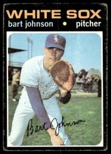 1971 Topps Baseball Card Bart Johnson Chicago White Sox #156