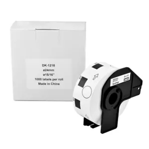 1Roll Round Diameter 15/16" Thermal Paper Labels DK-1218 for Brother QL-1050 500 - Picture 1 of 19