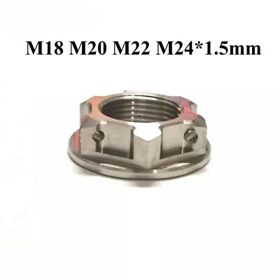 2 Pcs Titanium Flange Nuts for Car Motorcycle M18 M20 M22 M24x1.5mm - Image 1 of 4