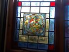 Stunning Vintage Arts & Crafts Style Carpenter Leaded Stained Glass Pane