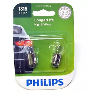 Luz de repuesto de estacionamiento trasera Philips LongerLife BA9s 1816 4,3 W dos bombillas stock - Imagen 1 de 7