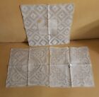 3 Vintage Linen Handkerchiefs Embroidery Hanky Rein Maco Gekammt Germany In Box