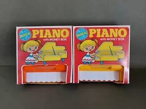 Vintage Musical Piano Toy With Money Box Melody Grand Piano Yellow Nos Hong Kong - Picture 1 of 7