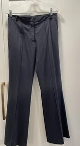 Katayone Adeli Women’s Size 6 Navy Seamed Wool Blend Trousers Size 6 - Picture 1 of 6