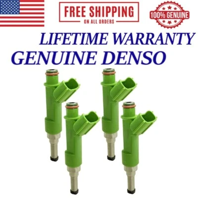 OEM Denso x4 FUEL INJECTORS Fits 09-19 Toyota Camry RAV4 Highlander Venza Avalon - Image 1 of 4