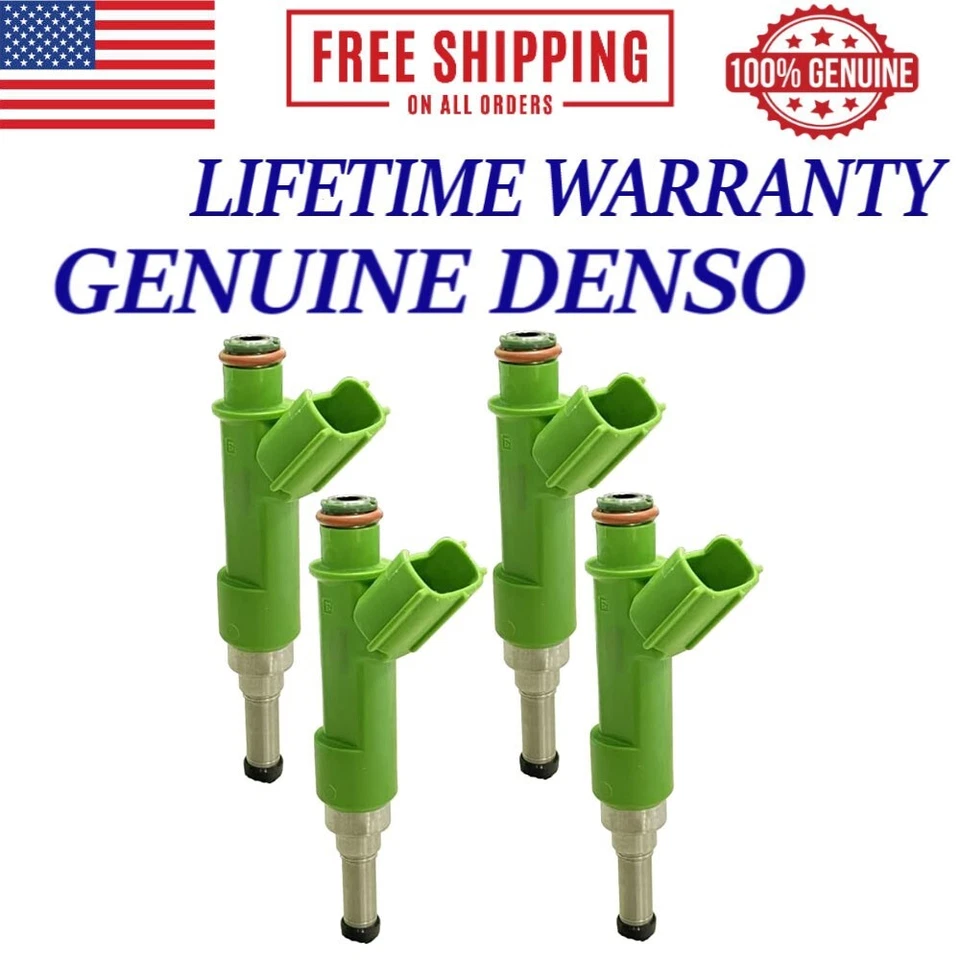OEM Denso x4 FUEL INJECTORS Fit 2011 2012 2013 Toyota Sienna 2.7L L4 23250-36010 - Image 1 of 4