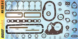 New 1955-1960 Studebaker Lark Champion 6 169-186 Full Engine Gasket Set - Bild 1 von 1