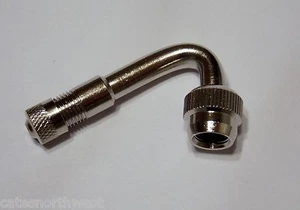 1-3/8" Chrome Metal Tire Valve Extension 135 Degree Universal Fit - Picture 1 of 2