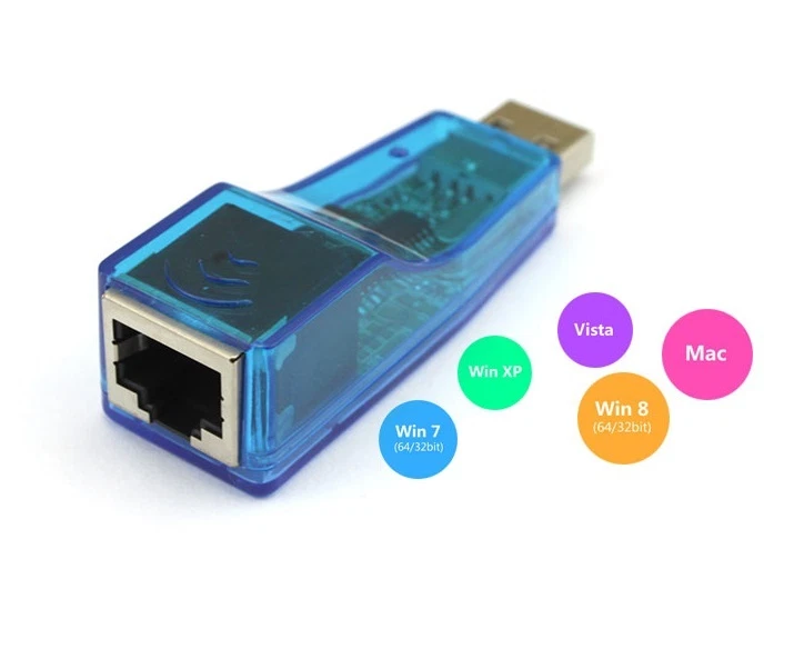 1PCS USB 2.0 To LAN RJ45 Ethernet 10/100Mbps Network Card Adapter For PC - Image 1 of 1